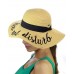 NEW CC 's Paper Weaved Beach Time Embroidered Quote Floppy Brim CC Sun Hat  eb-74979690
